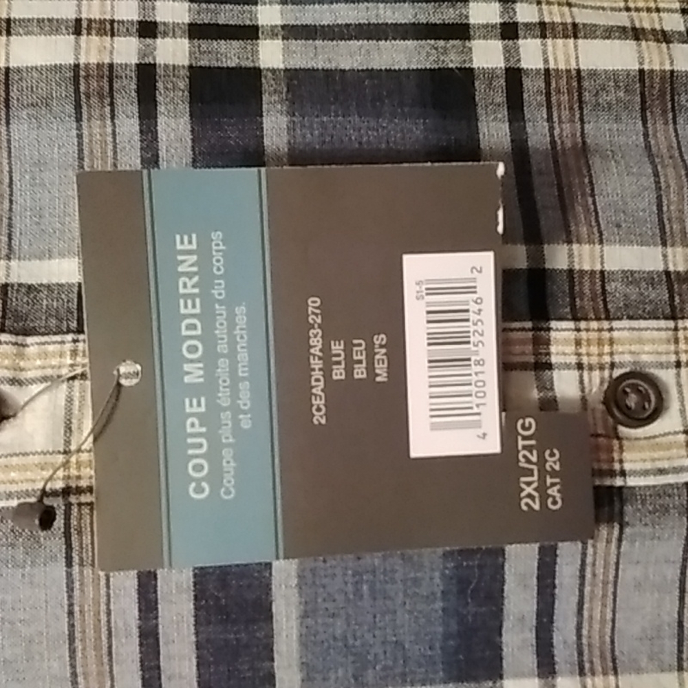 Men's Denver Hayes short sleeved button down collar plaid shirt - Picture 2 of 3